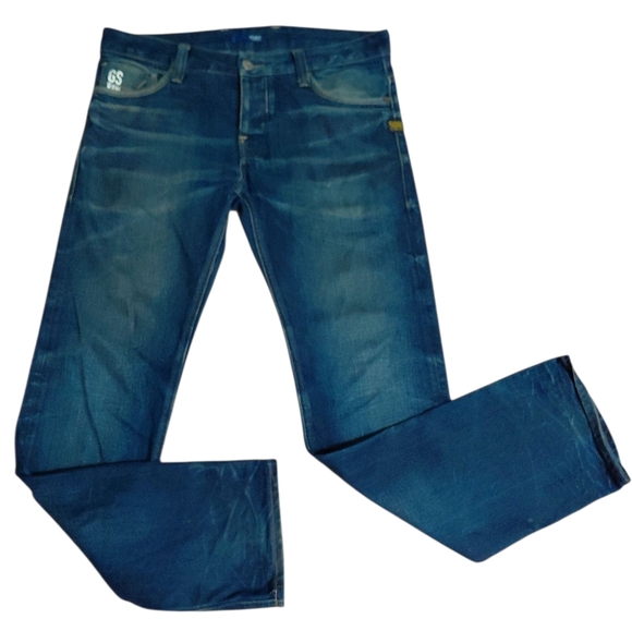 G STAR Raw Jeans Men's Button Fly Size 34 X 32 Boot Cut Straight Leg Denim - Picture 13 of 13